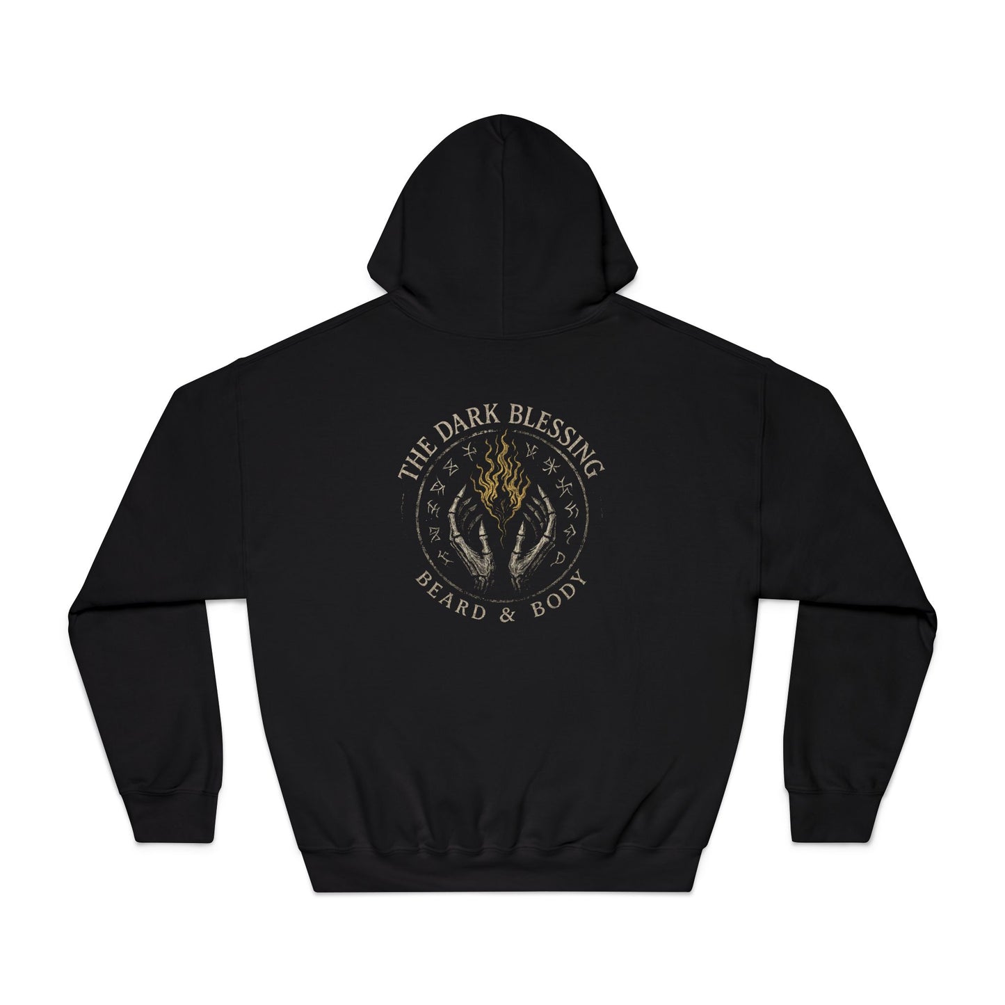 Gothic Unisex Hooded Sweatshirt with Unique Design, Cozy Black Sweatshirt, Casual Fall Wear, Perfect Gift for Friends, Streetwear