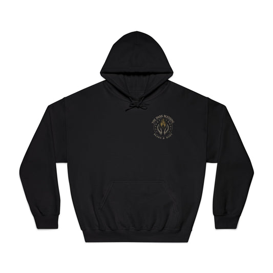 Gothic Unisex Hooded Sweatshirt with Unique Design, Cozy Black Sweatshirt, Casual Fall Wear, Perfect Gift for Friends, Streetwear