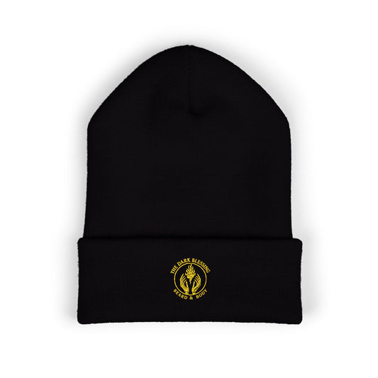 Beanie Hat: The Dark Blessing Logo Embroidered Cuffed Beanie