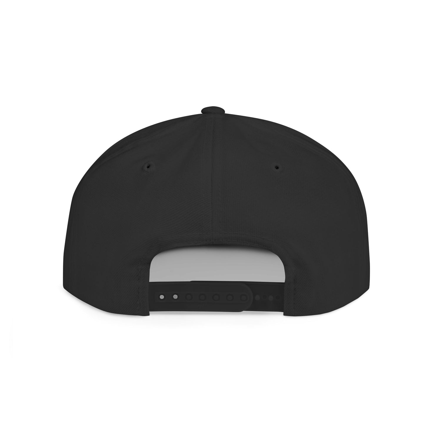 Flat Bill Snapback Hat — "Dark Blessing" Gothic Embroidered Cap