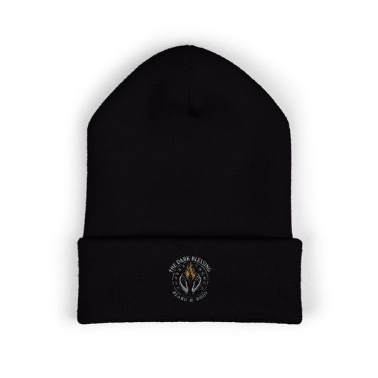Beanie Hat: The Dark Blessing Logo Embroidered Cuffed Beanie