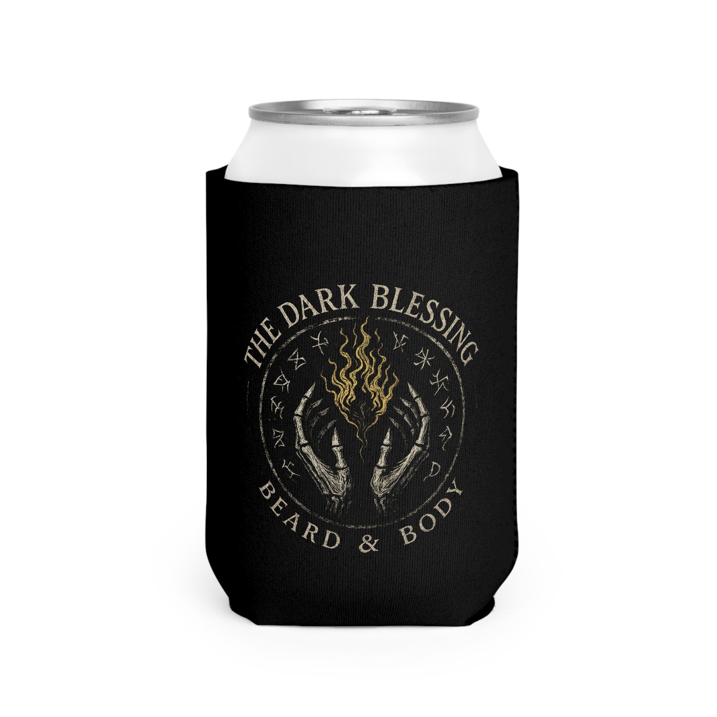 Can Cooler Sleeve - The Dark Blessing Hand Logo