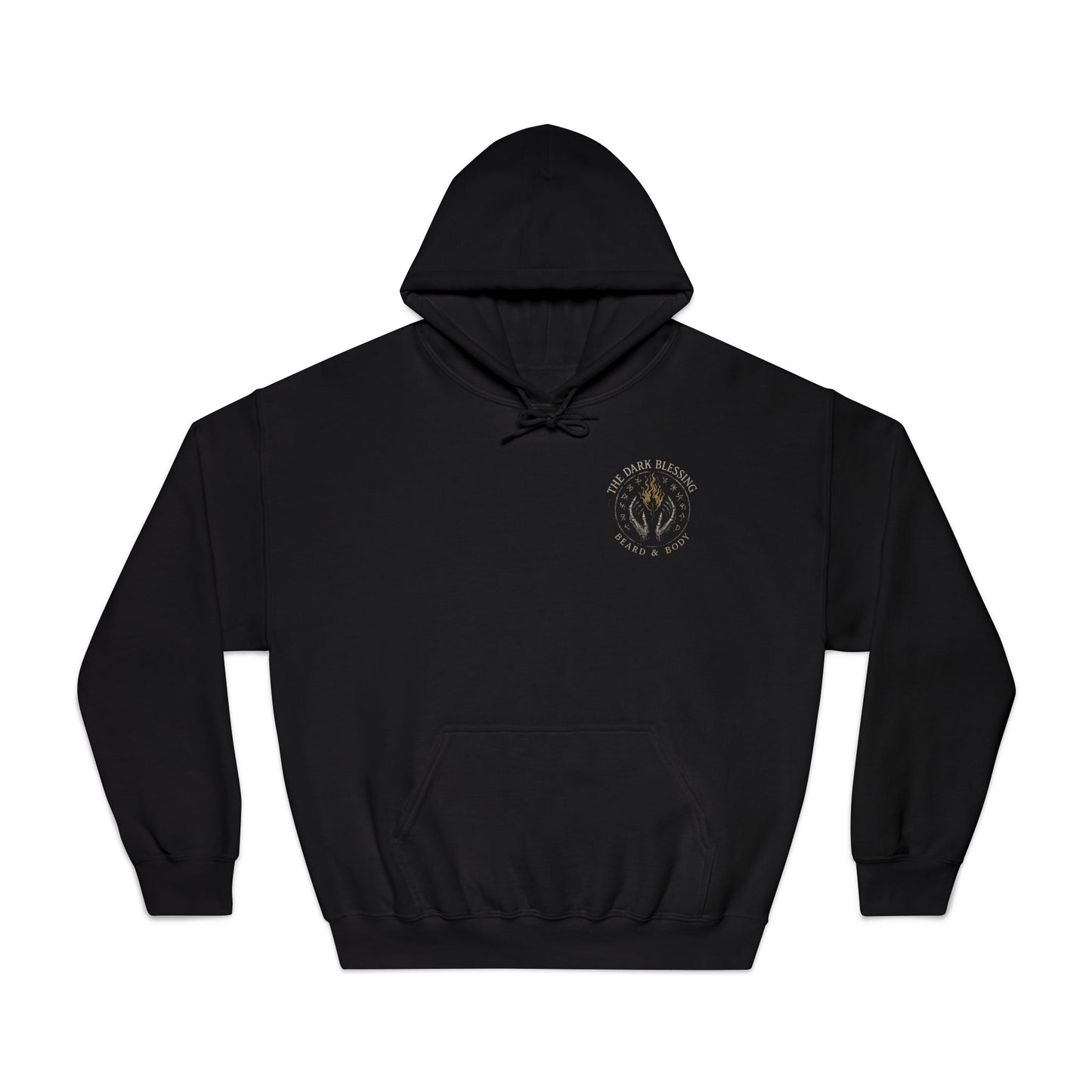 Gothic Unisex Hooded Sweatshirt with Unique Design, Cozy Black Sweatshirt, Casual Fall Wear, Perfect Gift for Friends, Streetwear