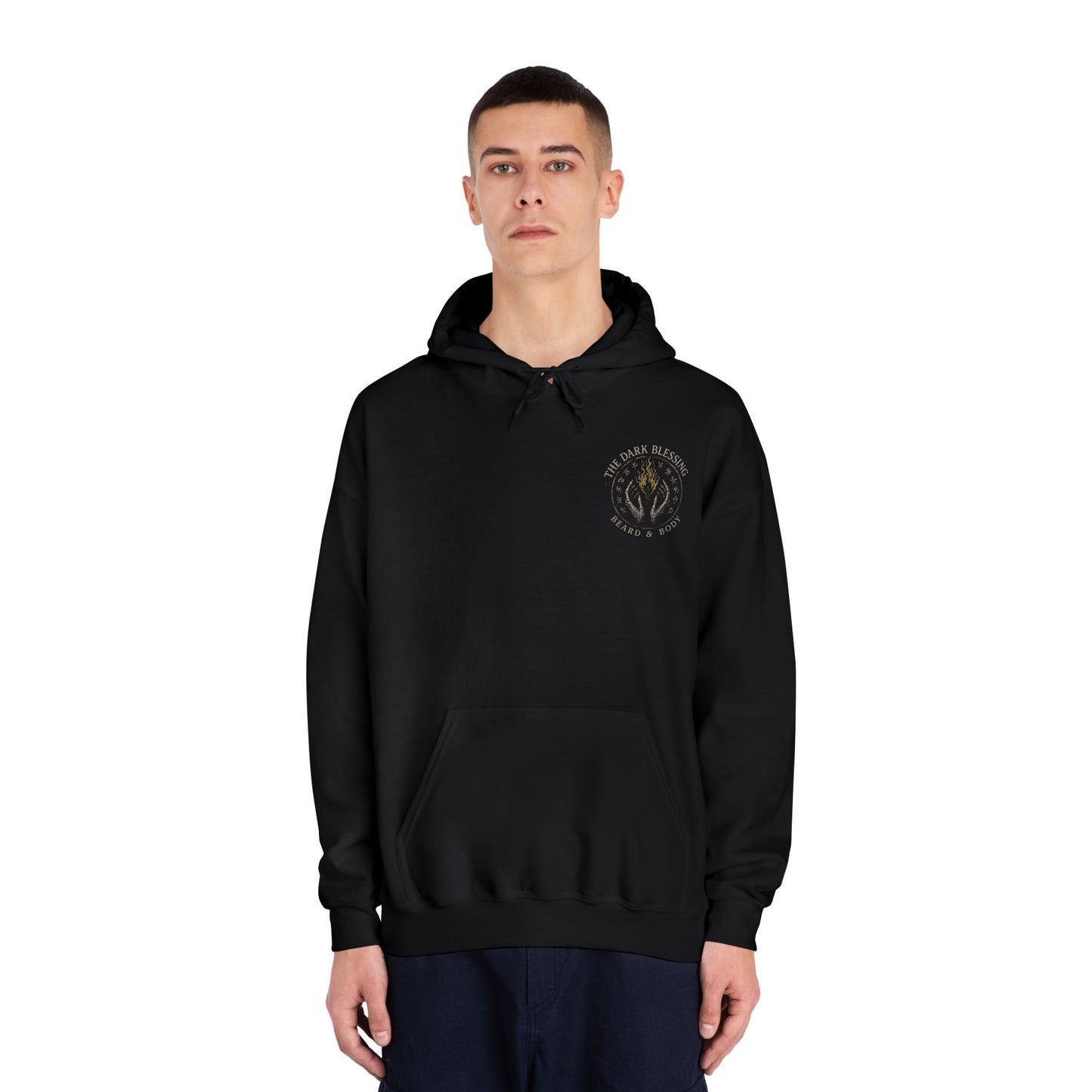 Gothic Unisex Hooded Sweatshirt with Unique Design, Cozy Black Sweatshirt, Casual Fall Wear, Perfect Gift for Friends, Streetwear